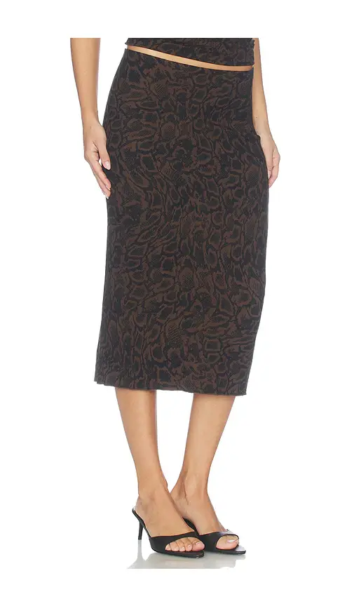 LNA Leony Printed Rib Skirt | Thumbnail 2 LNA Leony Printed Rib Skirt | Thumbnail 2