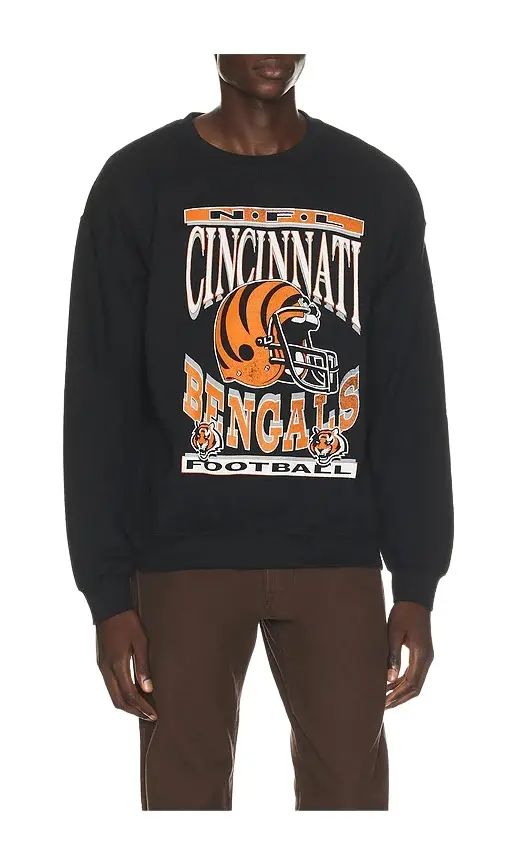 Junk Food Bengals Helmet Crew Fleece Sweatshirt