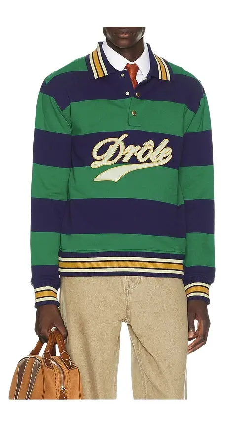 Drole Embroidered Stripes Polo Drole Embroidered Stripes Polo