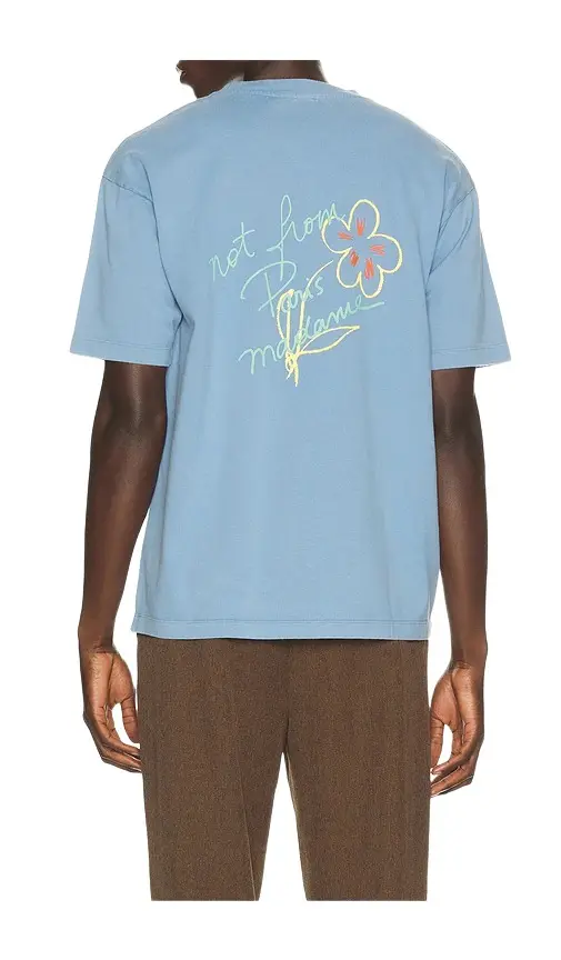 Drôle de Monsieur Esquisse Slogan Tee Shirt