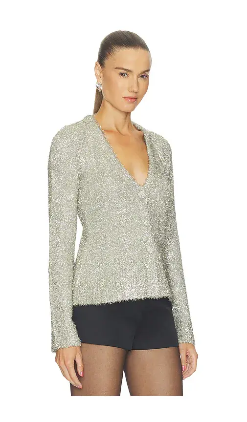 SIMONMILLER Briar Tinsel Knit Cardigan | Thumbnail 2 SIMONMILLER Briar Tinsel Knit Cardigan | Thumbnail 2