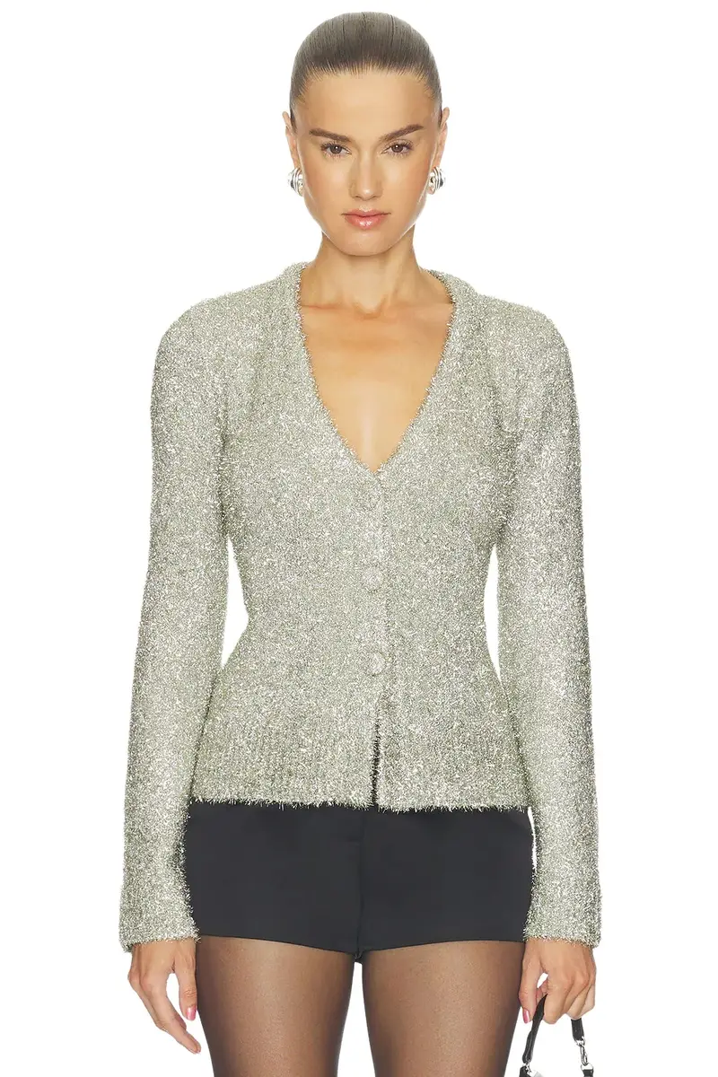 SIMONMILLER Briar Tinsel Knit Cardigan