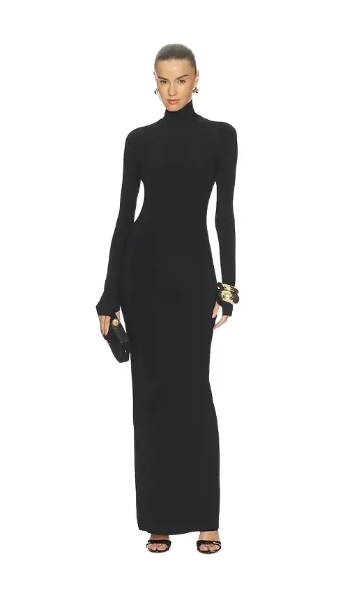 Norma Kamali Turtleneck Long Dress