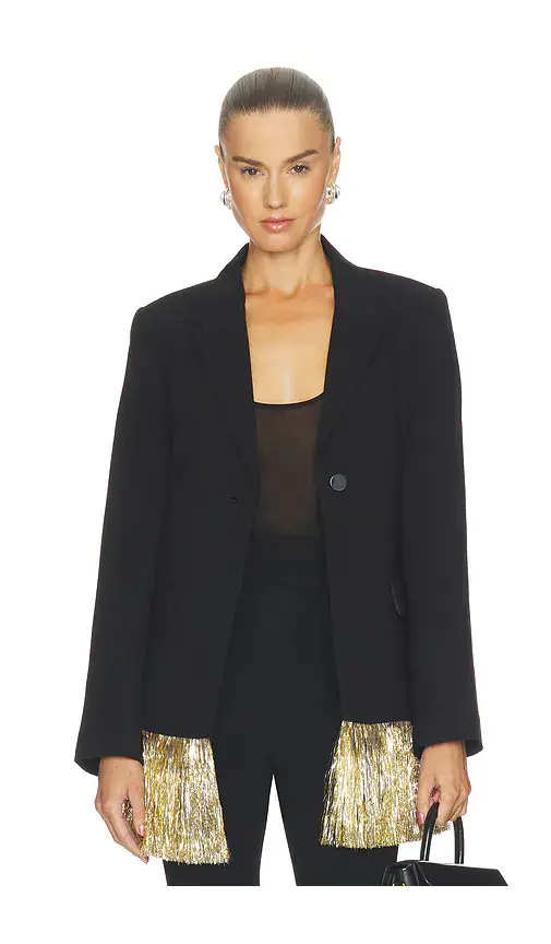 SIMONMILLER Odette Crepe Fringe Blazer | Thumbnail 2 SIMONMILLER Odette Crepe Fringe Blazer | Thumbnail 2