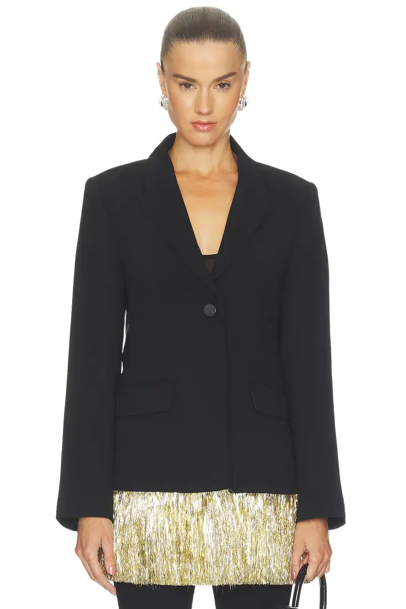 SIMONMILLER Odette Crepe Fringe Blazer