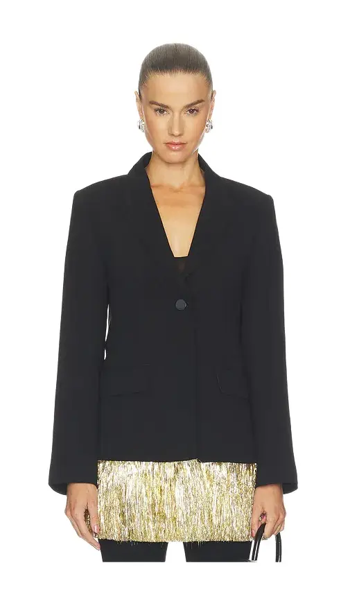 SIMONMILLER Odette Crepe Fringe Blazer
