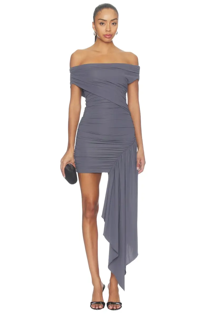 X Hannah Lizzy Mallery Drape Mini Dress X Hannah Lizzy Mallery Drape Mini Dress
