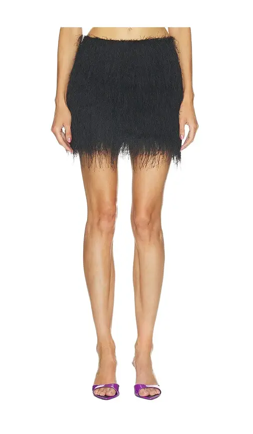 Polyester Fringe Mini Skirt
