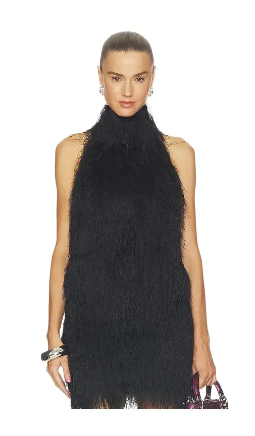 Polyester Fringe Halter Top Polyester Fringe Halter Top