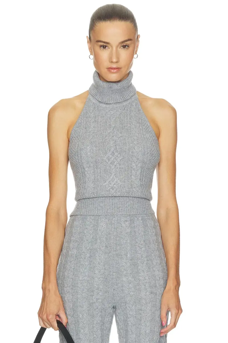 Aexae x REVOLVE Cashmere Cable Halterneck Top