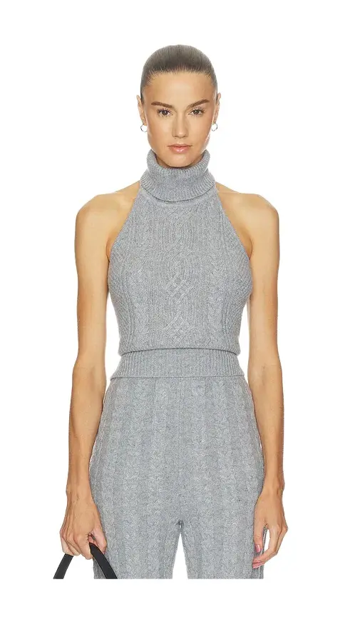 x REVOLVE Cashmere Cable Halterneck Top x REVOLVE Cashmere Cable Halterneck Top