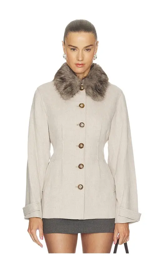 Veronica Beard Severine Dickey Coat With Collar