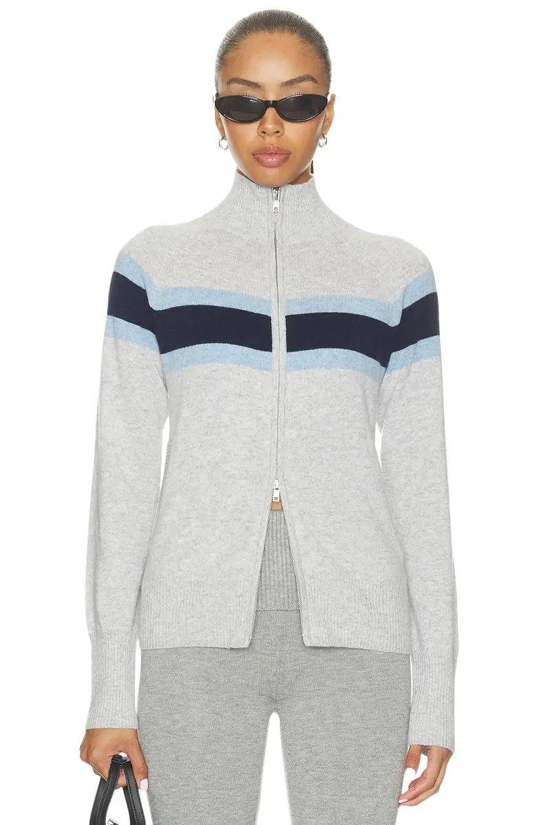 Kingston Cashmere Knit Zip Up