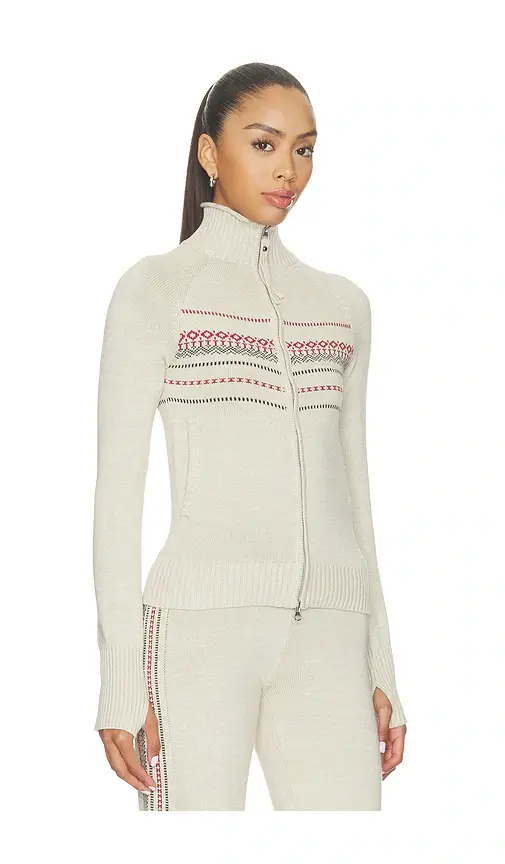 Frankies Bikinis Kingston Cotton Knit Zip Up Sweater | Thumbnail 2 Frankies Bikinis Kingston Cotton Knit Zip Up Sweater | Thumbnail 2