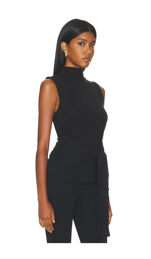 Cubic London Tie-detail Sleeveless Mock Neck Top | Thumbnail 2 Cubic London Tie-detail Sleeveless Mock Neck Top | Thumbnail 2