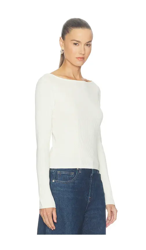 GOOD AMERICAN The Rib Scoop Boat Neck Top | Thumbnail 2