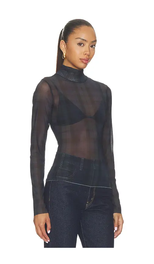 GOOD AMERICAN The Mesh Turtleneck | Thumbnail 2