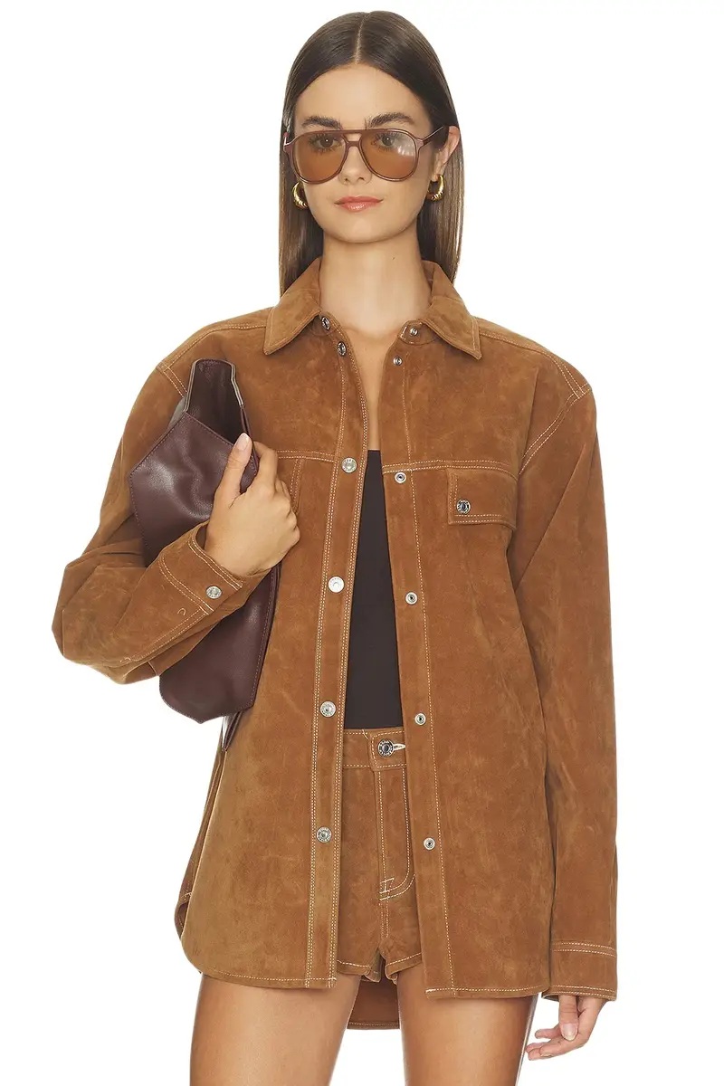GOOD AMERICAN The Better Than Suede Overshirt