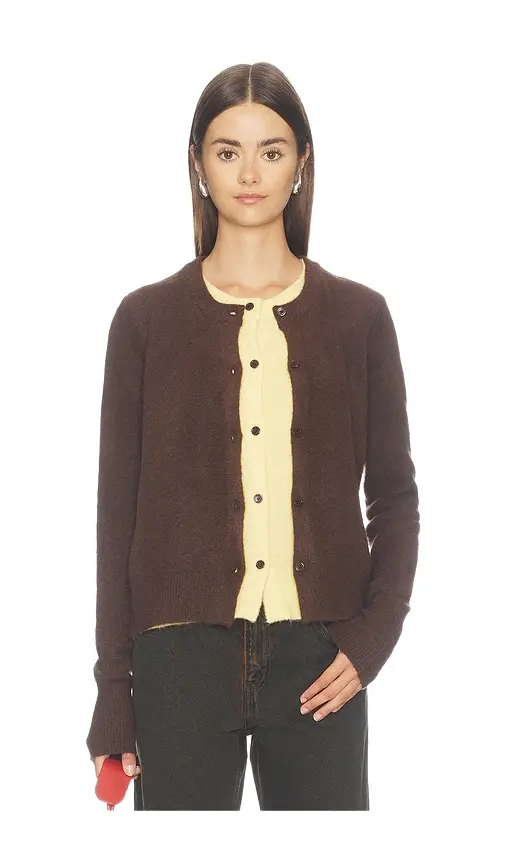 Crewneck Knit Button-up Cardigan Crewneck Knit Button-up Cardigan