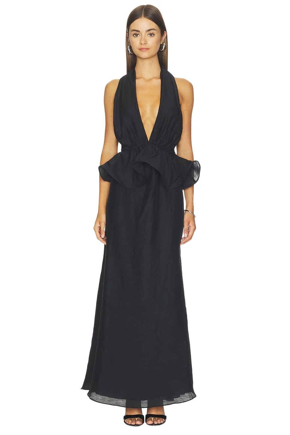 Fiorina Halter Neck Peplum Gown