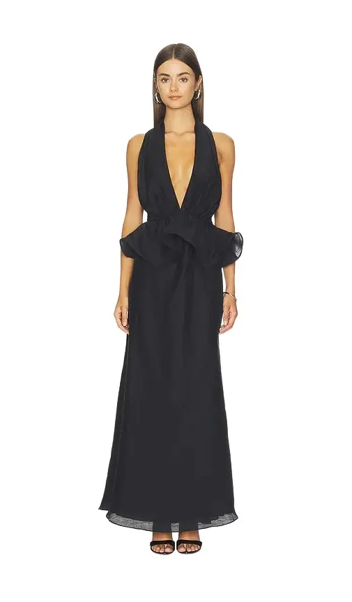 Fiorina Halter Neck Peplum Gown Fiorina Halter Neck Peplum Gown