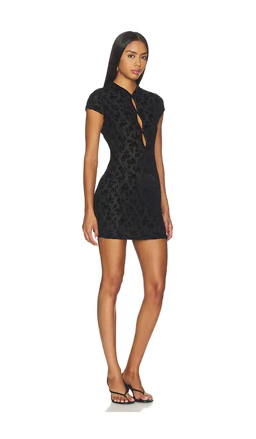 Runaway The Label Lucie Mandarin Collar Mini Dress | Thumbnail 2