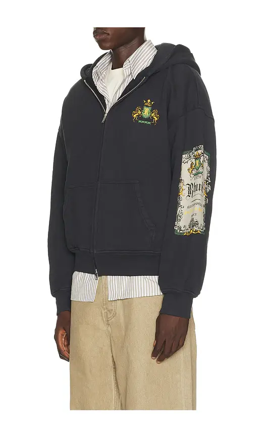 Rhude Bordeaux Reserve Zip-Up Hoodie | Thumbnail 2 Rhude Bordeaux Reserve Zip-Up Hoodie | Thumbnail 2