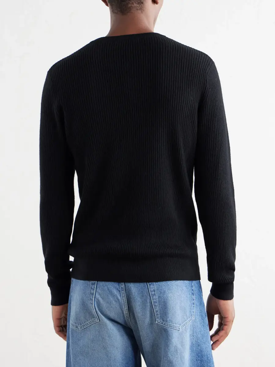 MR P. Ribbed Wool and Cashmere Henley Sweater | Thumbnail 4 MR P. Ribbed Wool and Cashmere Henley Sweater | Thumbnail 4