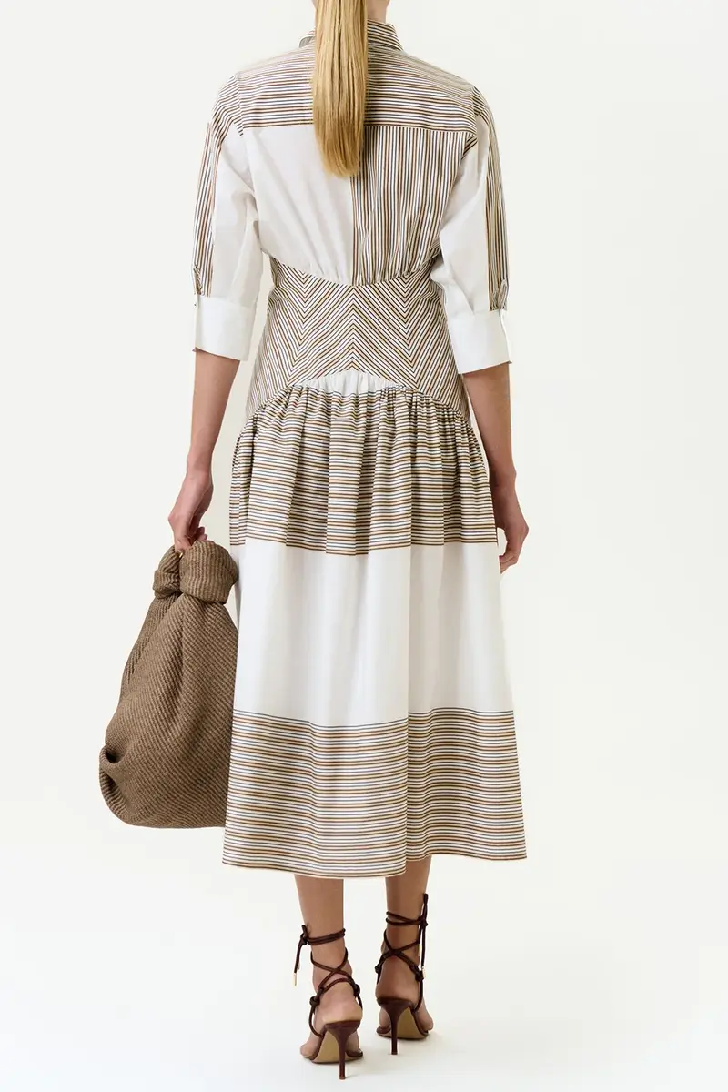 Silvia Tcherassi Indy Dress - White Black Stripes | Thumbnail 3 Silvia Tcherassi Indy Dress - White Black Stripes | Thumbnail 3