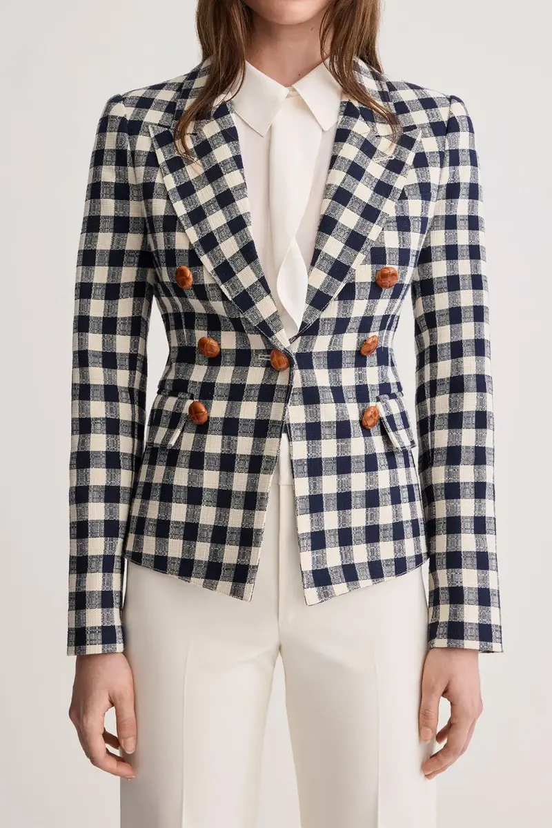 SMYTHE Mini Not a DB Blazer - Navy Check | Thumbnail 2 SMYTHE Mini Not a DB Blazer - Navy Check | Thumbnail 2