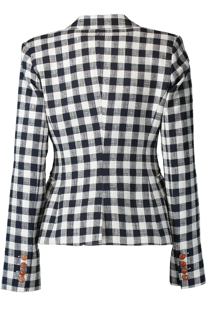 SMYTHE Mini Not a DB Blazer - Navy Check | Thumbnail 4 SMYTHE Mini Not a DB Blazer - Navy Check | Thumbnail 4