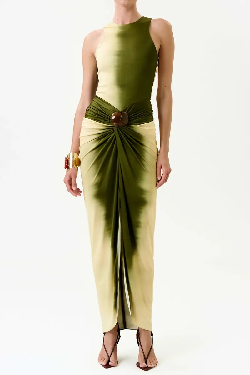 Silvia Tcherassi Leni Dress - Green Mirange | Thumbnail 2 Silvia Tcherassi Leni Dress - Green Mirange | Thumbnail 2