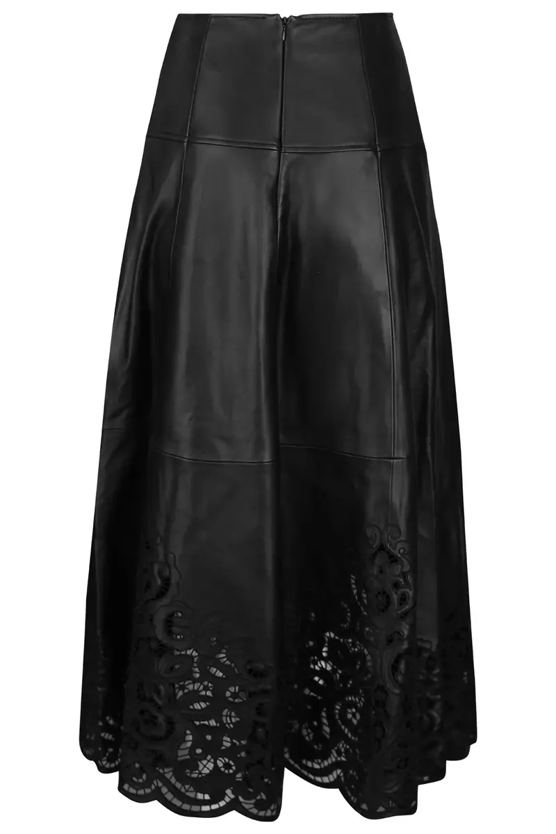 Ulla Johnson Orla Lace Leather Skirt | Thumbnail 2 Ulla Johnson Orla Lace Leather Skirt | Thumbnail 2