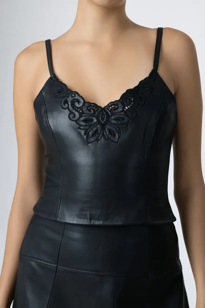 Ulla Johnson Nadia Leather Tank Top | Thumbnail 2 Ulla Johnson Nadia Leather Tank Top | Thumbnail 2