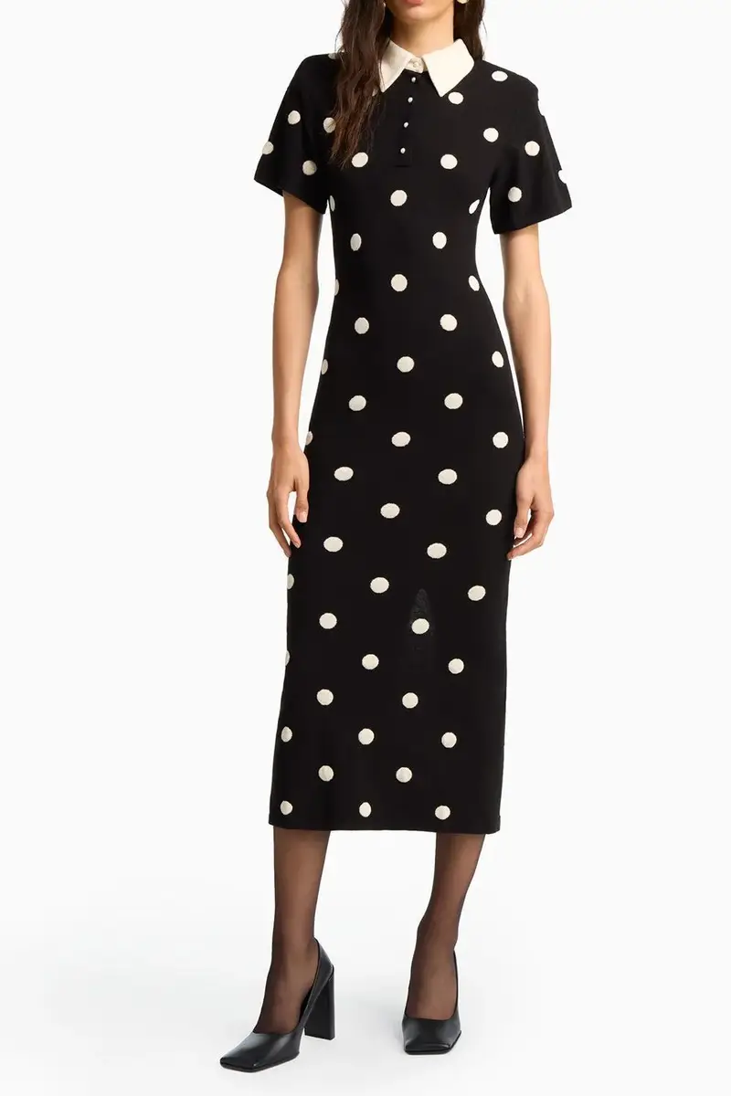 Dodiee Devon Polka Dot Midi Dress | Thumbnail 2