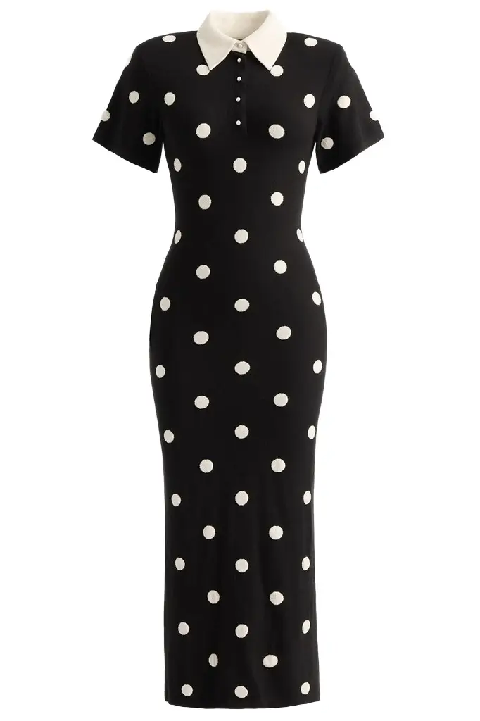 Dodiee Devon Polka Dot Midi Dress