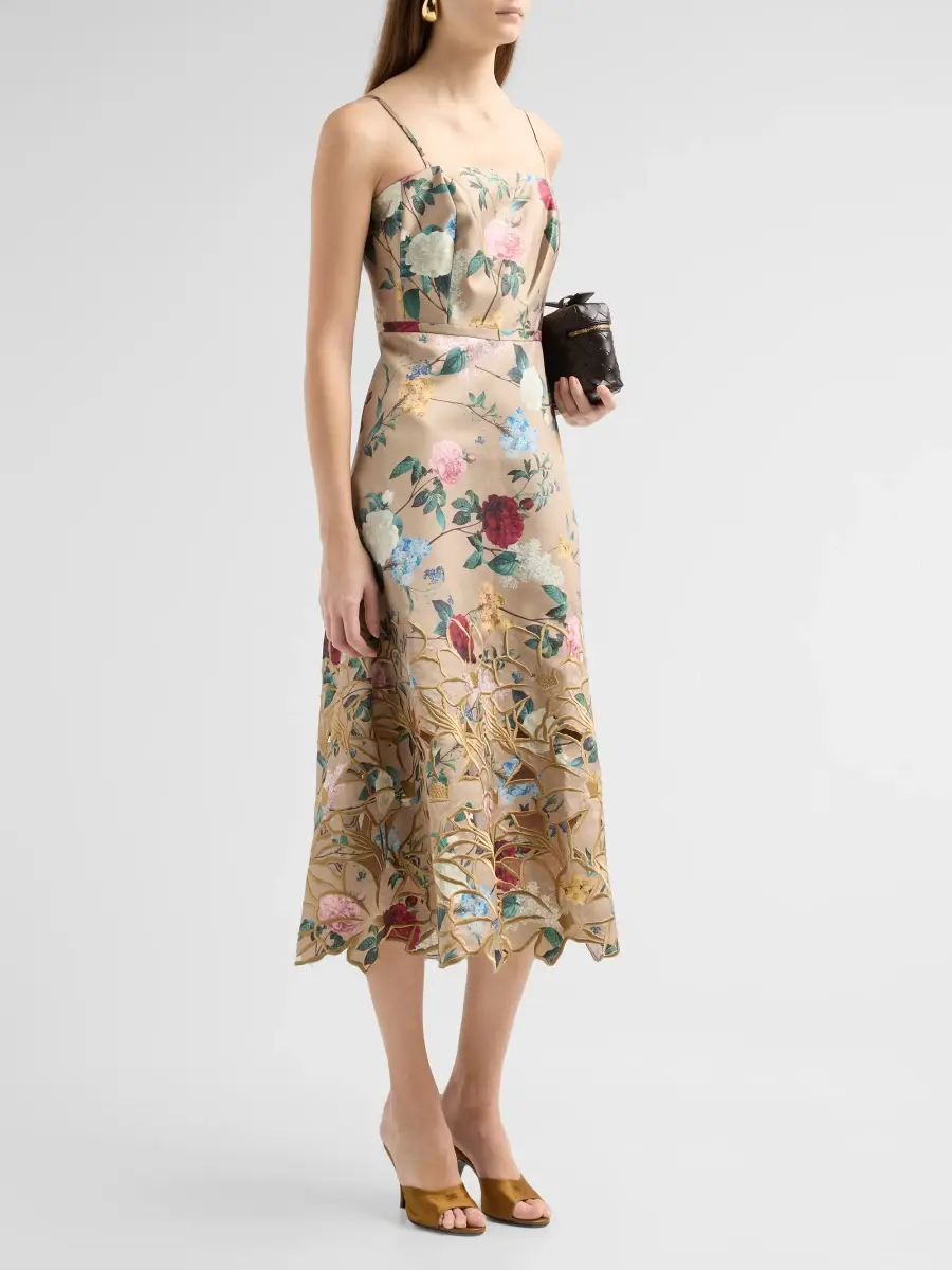 SACHIN & BABI Women's Esteè Floral Print Embroidered Midi Dress | Thumbnail 4