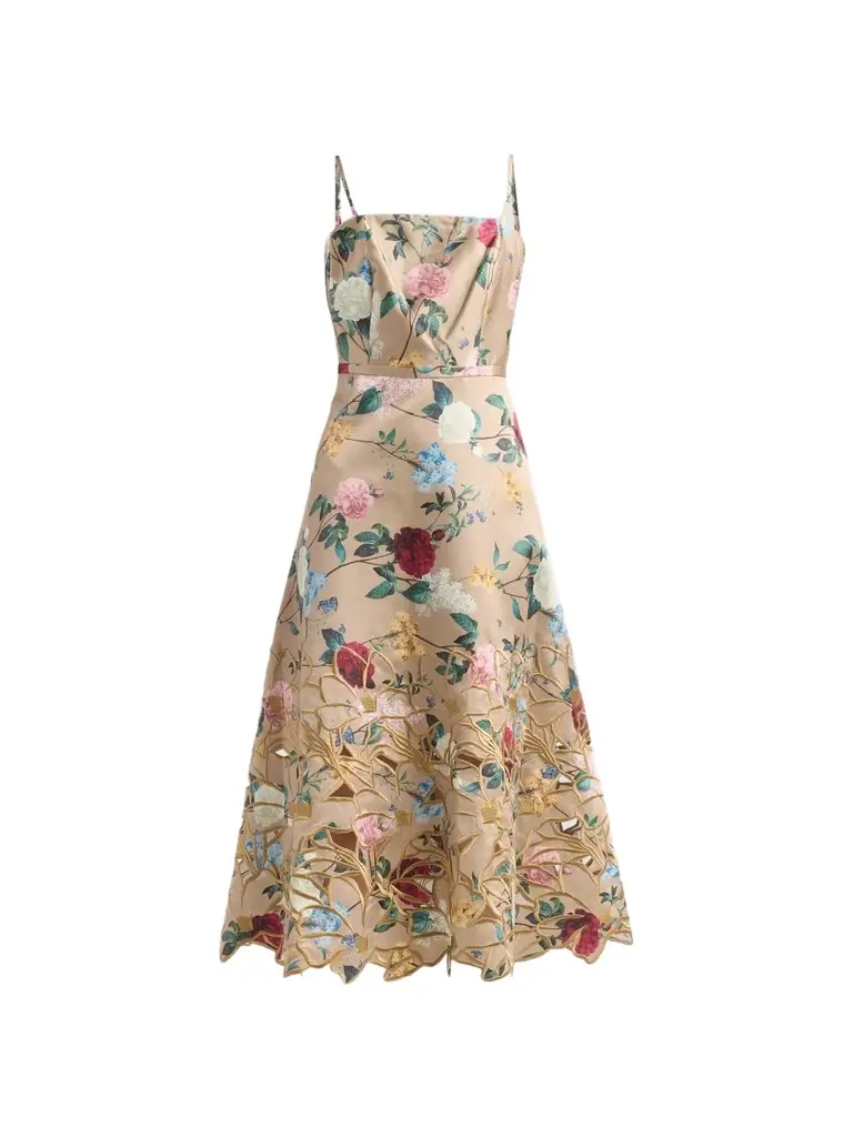 SACHIN & BABI Women's Esteè Floral Print Embroidered Midi Dress