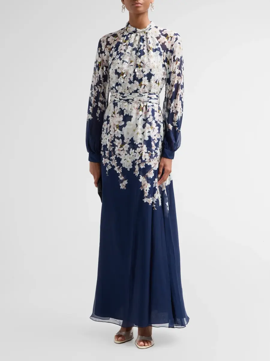 SACHIN & BABI Women's Valeria Floral Print Embellished Gown | Thumbnail 2