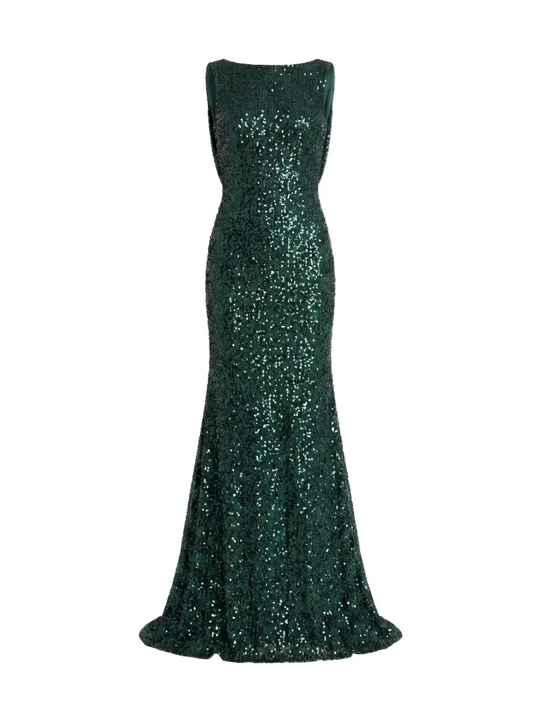 Mac Duggal Women's Sequin Sleeveless Sheath Gown