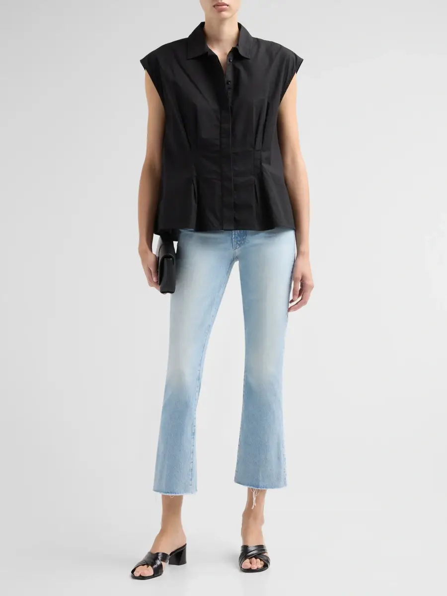 Mother Women's The Hustler Flood Fray Jeans | Thumbnail 2