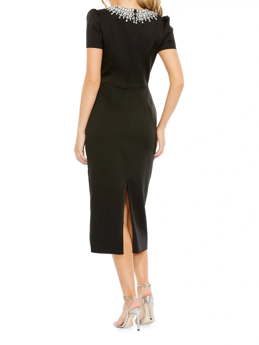 Mac Duggal Women's Crystal-Embellished Sheath Midi-Dress | Thumbnail 2 Mac Duggal Women's Crystal-Embellished Sheath Midi-Dress | Thumbnail 2