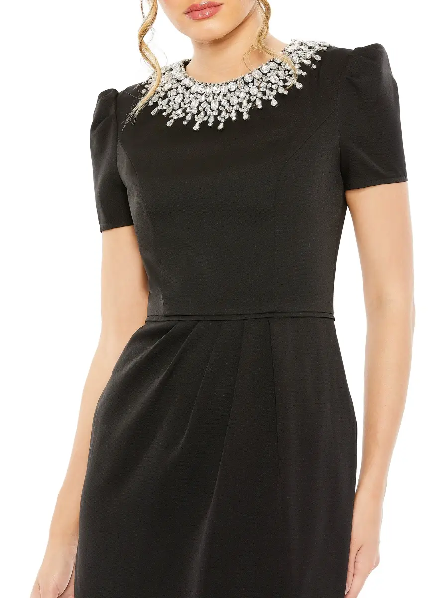 Mac Duggal Women's Crystal-Embellished Sheath Midi-Dress | Thumbnail 3 Mac Duggal Women's Crystal-Embellished Sheath Midi-Dress | Thumbnail 3