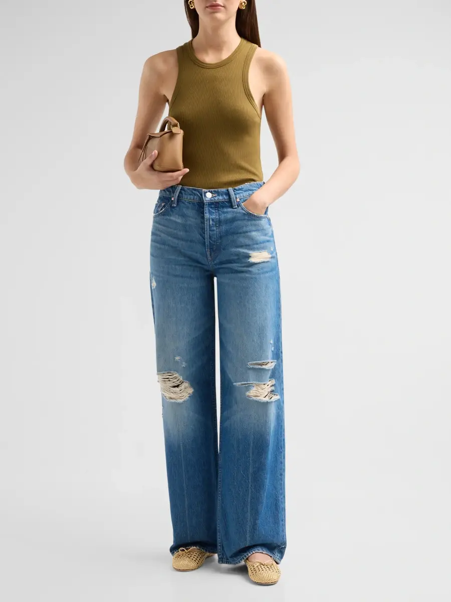 Mother Women's The Rerun Zip Sneak Jeans | Thumbnail 2 Mother Women's The Rerun Zip Sneak Jeans | Thumbnail 2