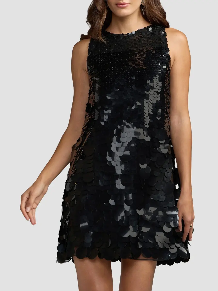 Mac Duggal Women's Sequined Trapeze Minidress | Thumbnail 4 Mac Duggal Women's Sequined Trapeze Minidress | Thumbnail 4