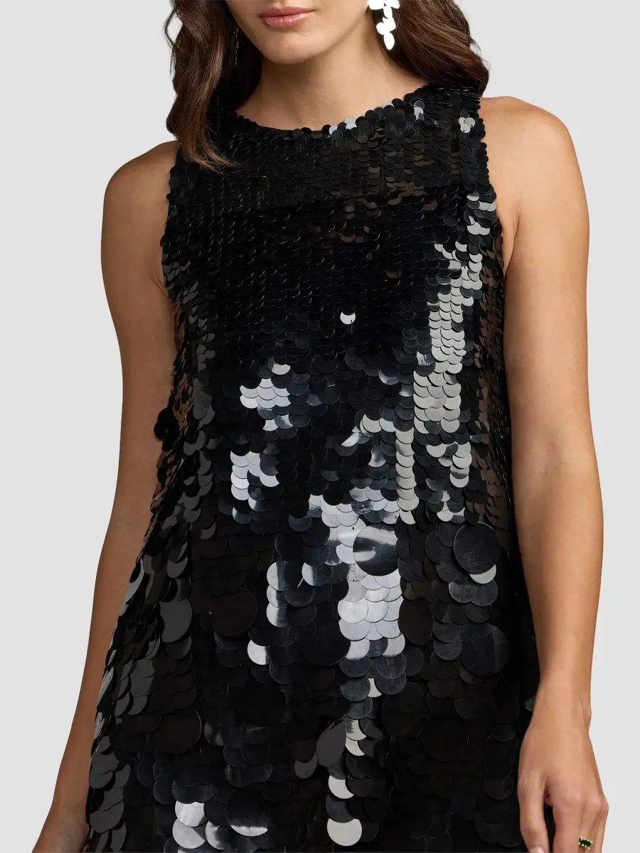Mac Duggal Women's Sequined Trapeze Minidress | Thumbnail 5 Mac Duggal Women's Sequined Trapeze Minidress | Thumbnail 5