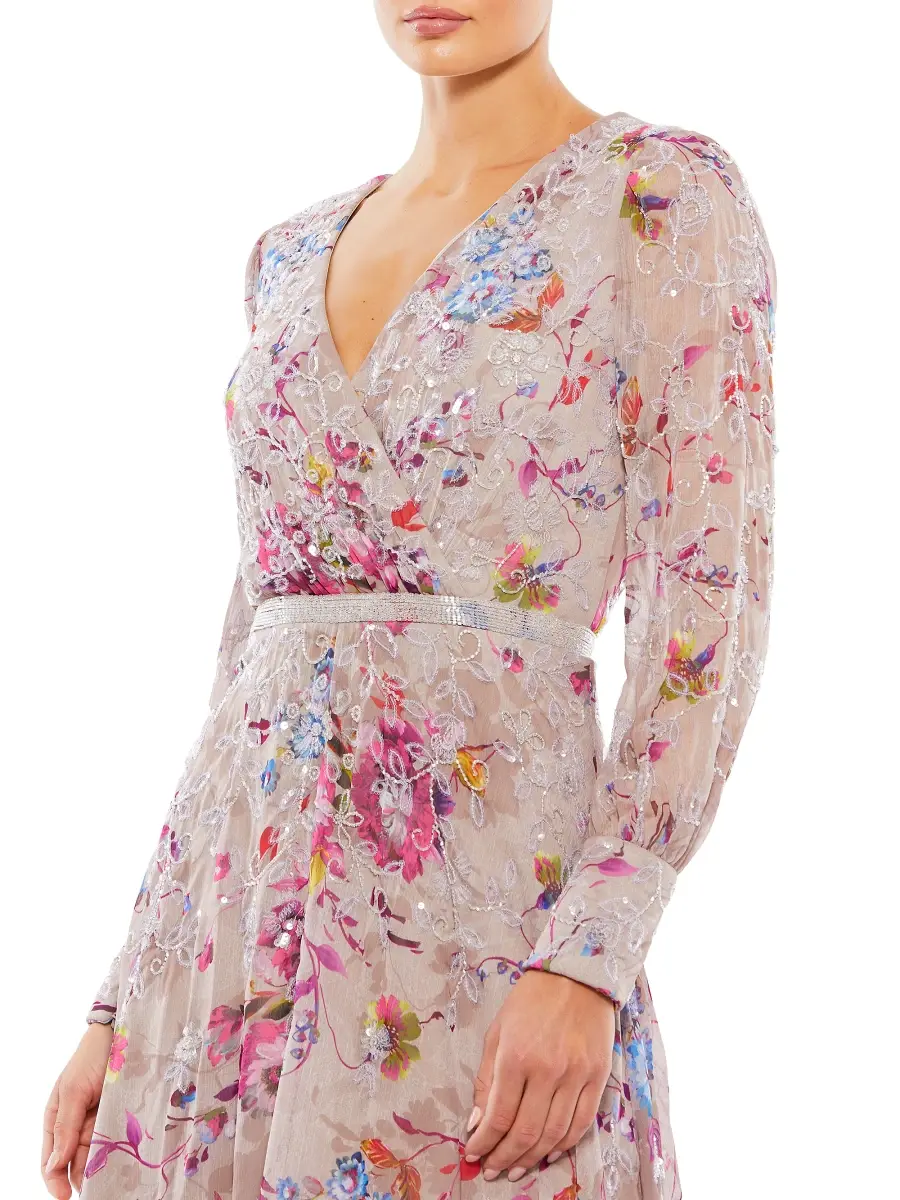 Mac Duggal Women's Floral Midi-Dress | Thumbnail 4