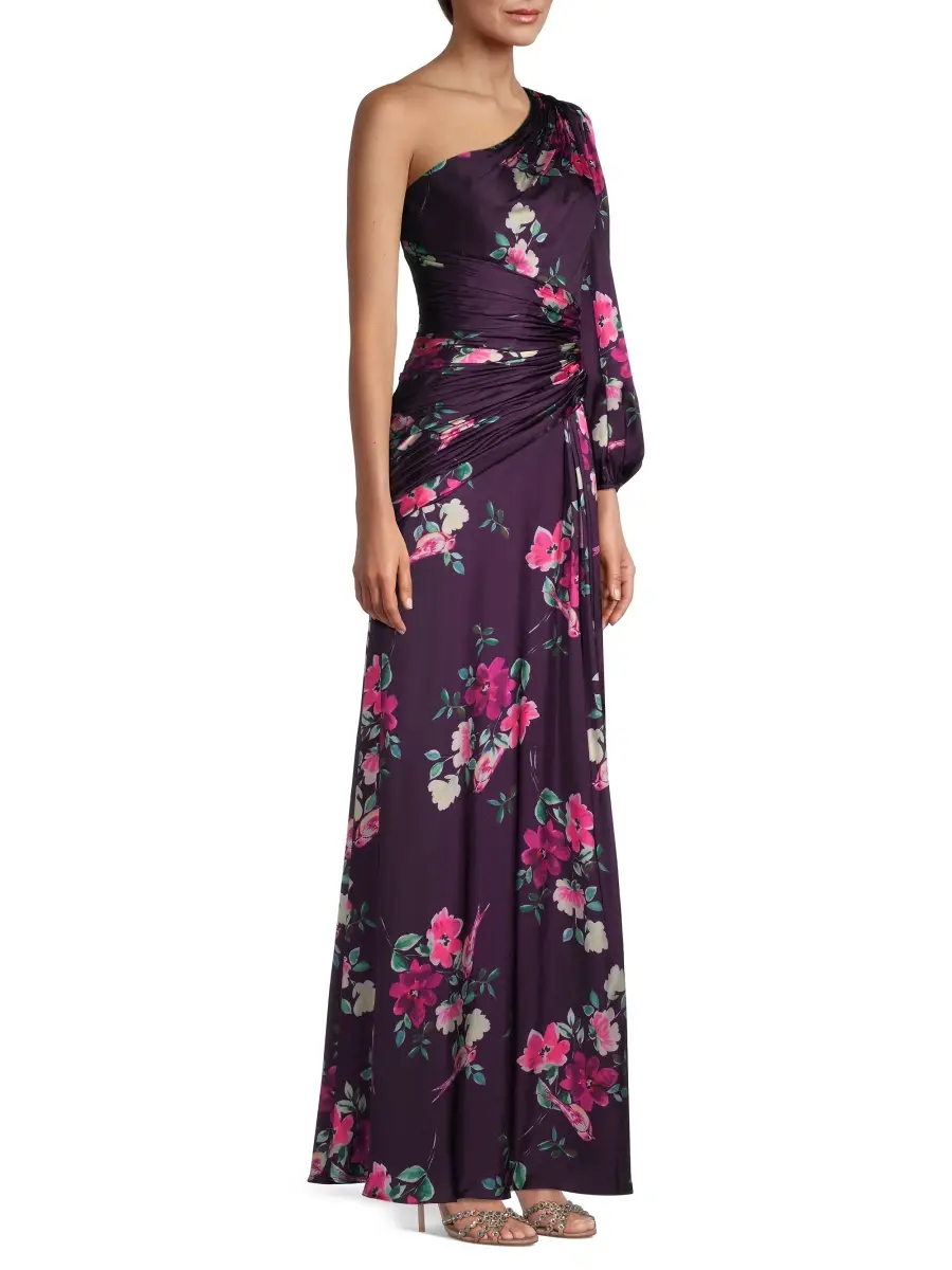 Mac Duggal Women's leena Floral One-Shoulder Gown | Thumbnail 4