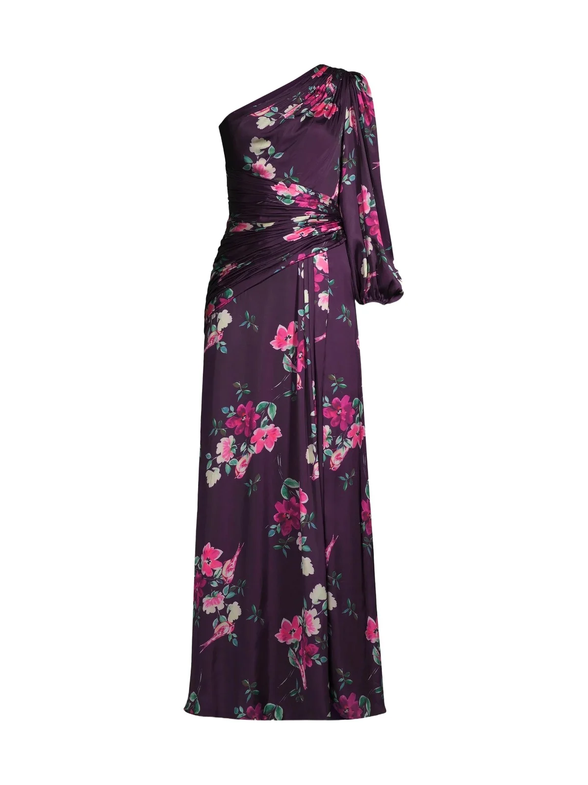 Mac Duggal Women's leena Floral One-Shoulder Gown