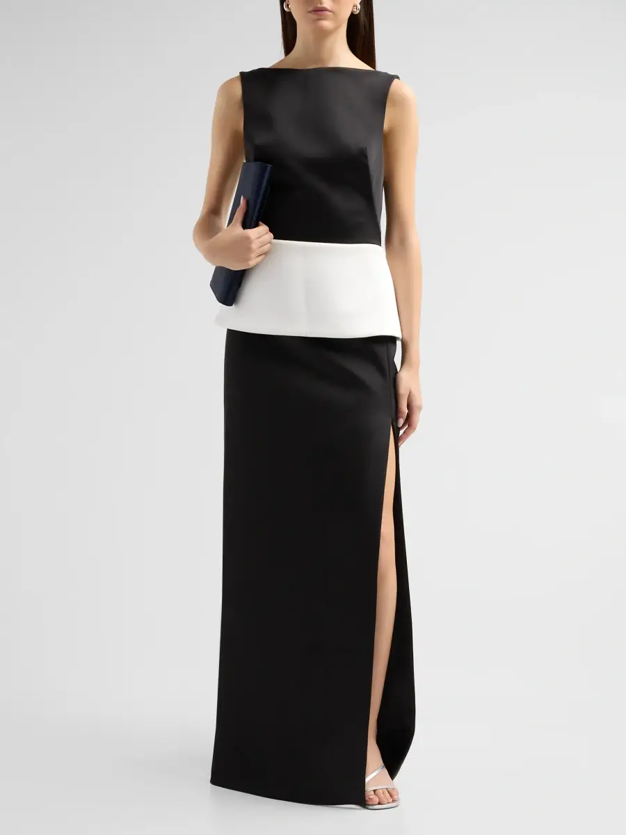 Simkhai Women's Sirel Sleeveless Peplum Column Gown | Thumbnail 2
